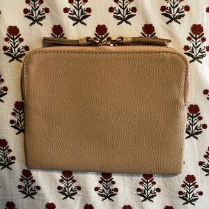 NWT Mark & Graham Blush Pink Tuscan Italian Leather Everyday Mini Zipper Pouch